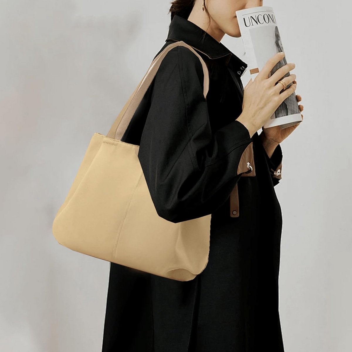 Grote Schoudertas Dames Casual Tote Bag Lichtgewicht Waterdicht voor Werk School Reizen