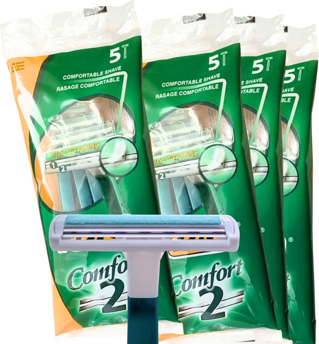 Double Edge Veiligheidsmes - 20 Stuks Klassiek RVS - Handmatig Scheren voor Man en Vrouw