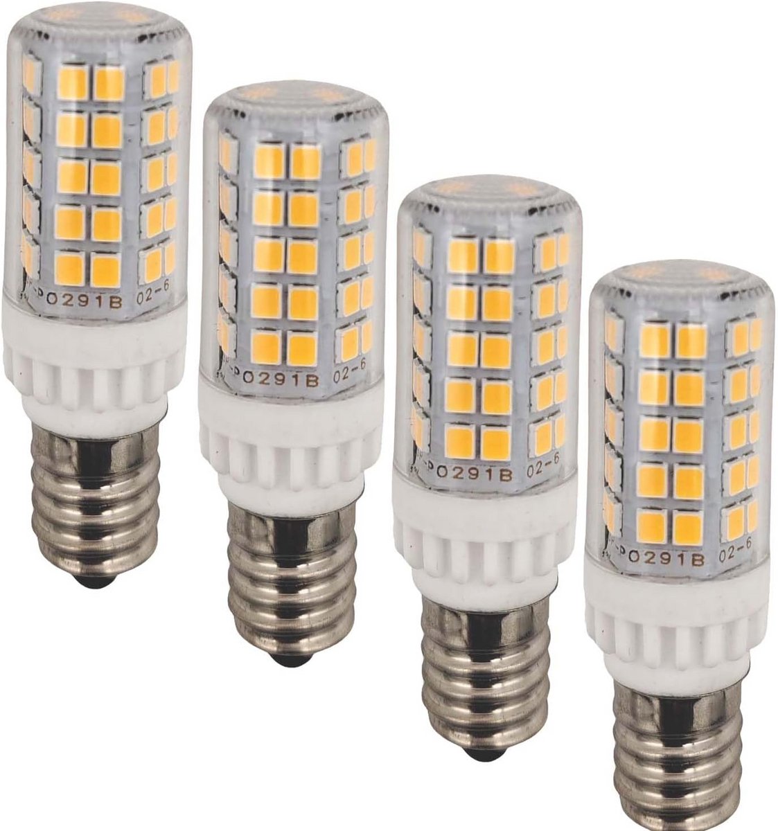 LED E14 Lamp 5W - 600 Lumen - Daglicht 5000K - 360° - Voor Koelkast, Ventilator, Droger - Pack van 4