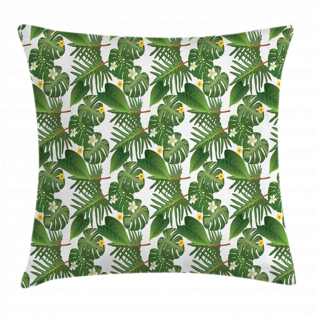 ABAKUHAUS Eiland-Party-kussenhoes – 40x40 cm – Dubbelzijdig bedrukt – Rits – Groen-Geel Groen Geel