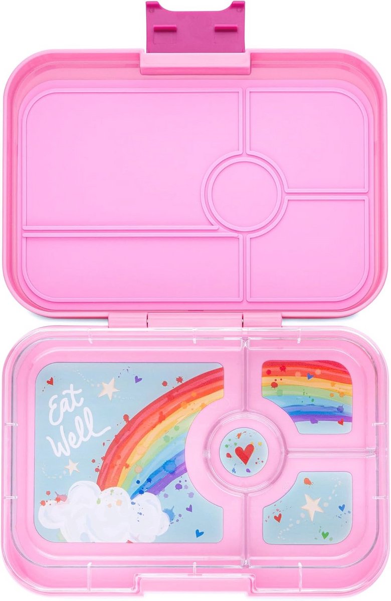 Lekvrije Bentobox voor Lunch, 4 Compartimenten voor Sandwiches en Salades - Groot Formaat