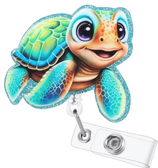 Evanem Intrekbare badgehouders voor werk badge clip met sleutelhanger cartoon dier print badgehouder voor verpleegkundige badge haspel voor man vrouw ID-kaarthouders badge haspel voor kantoor arts