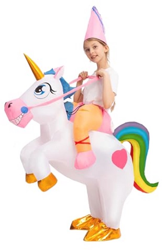 Spooktacular Creations Opblaasbaar eenhoorn-full-body kostuum, deluxe