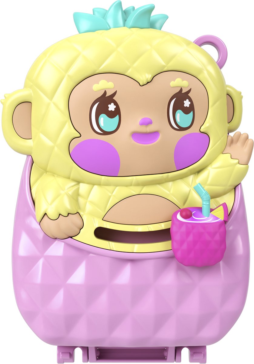 Polly Pocket Ananas Aapje Compacte Speelset — afbeelding 3