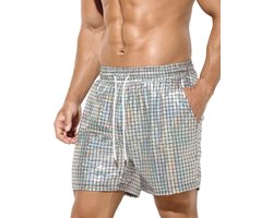 Glanzende Metallic Heren Shorts voor Disco en Clubwear