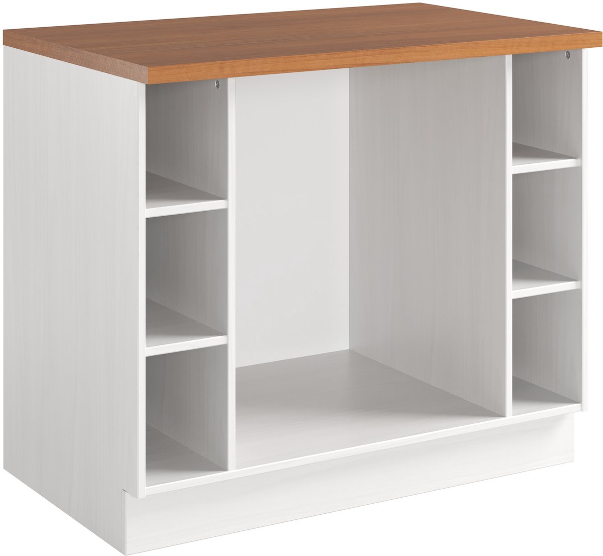 Notio Living Teramo Ovenkast voor Inbouwoven - Wit/Honingkleurig Grenen - 100 cm