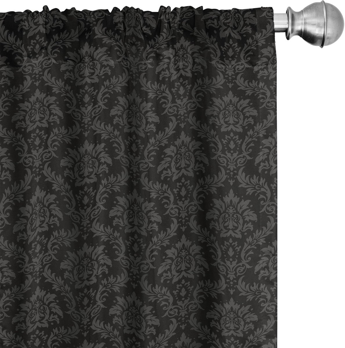 ABAKUHAUS Voorhangen Geometrisch – 2x75x245 cm – Mikrofaser – grijs Grijs Taupe Grijs