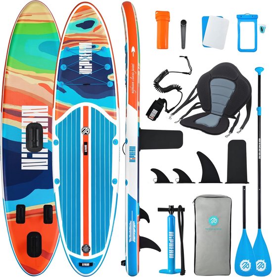 ERYUE SUP-rugzak, reisrugzak voor opblaasbaar paddleboard, grijs, 35 cm x 29 cm x 92 cm ERYUE SUP-rugzak, reisrugzak voor opblaasbaar paddleboard, grijs, 35 cm x 29 cm x 92 cm