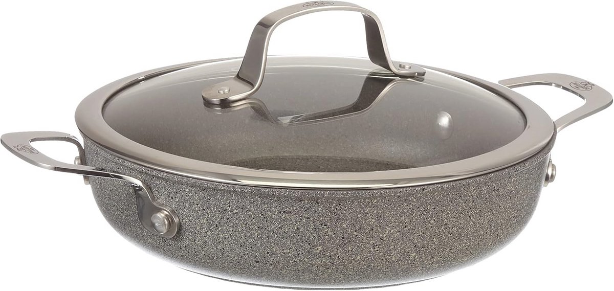 Aluminium Koekenpan met Antiaanbaklaag en Deksel - Inductie - Diameter 24 cm