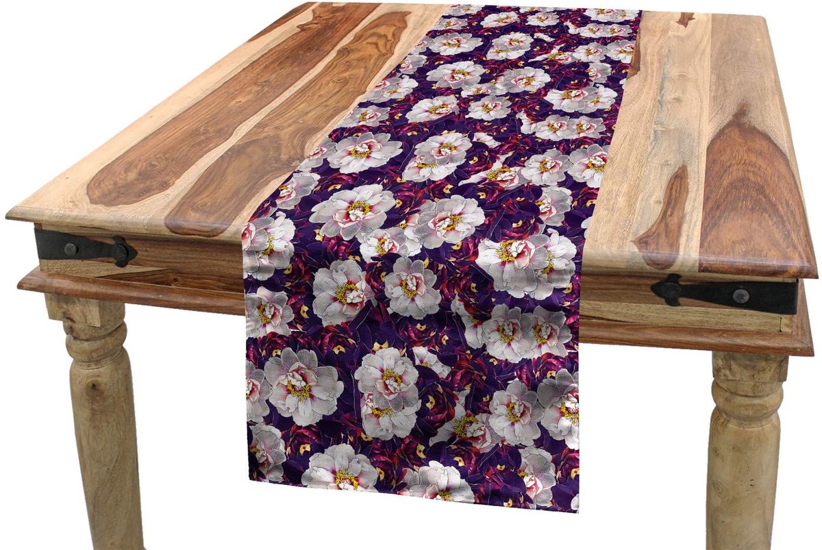 ABAKUHAUS Bloemen-tafelloper – Lentetuin – 40x180 cm – Meerkleurig