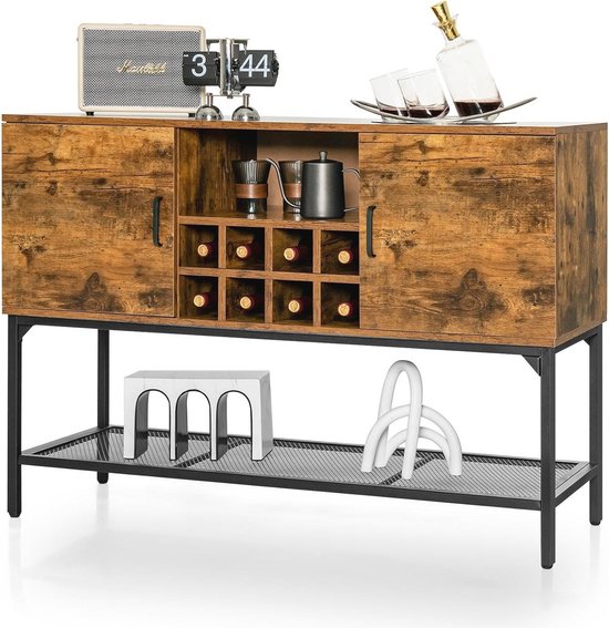 vidaXL Bartafel met rekken 90x40x103,5 cm hout artisanaal