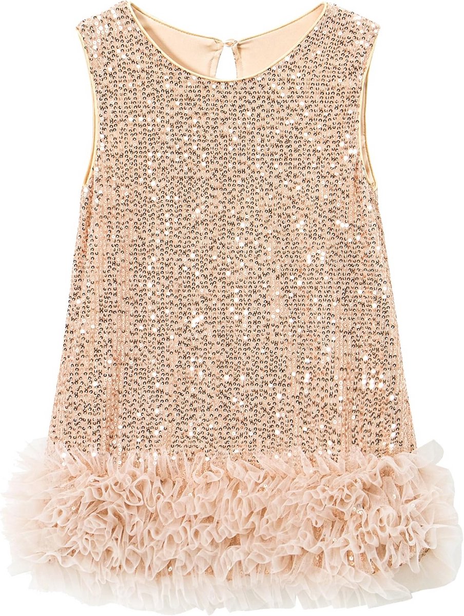 Elegante Fluwelen Pailletten Jurk voor Baby Meisjes - Perfect voor Verjaardagen en Bruiloften