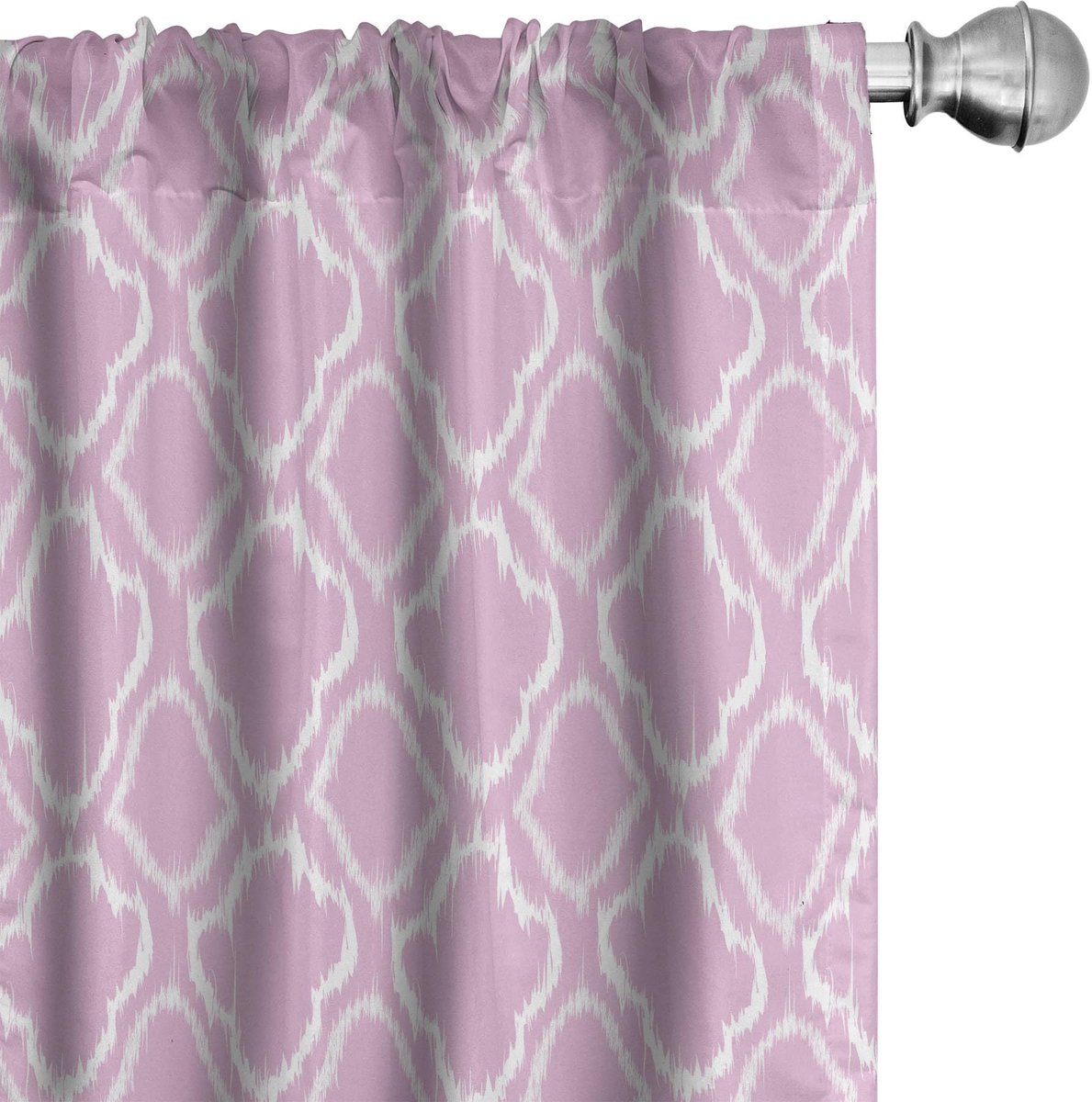 ABAKUHAUS Ikat Voorhangen – 2x75x245 cm – Halverduisterend – Mikrofaser Lila