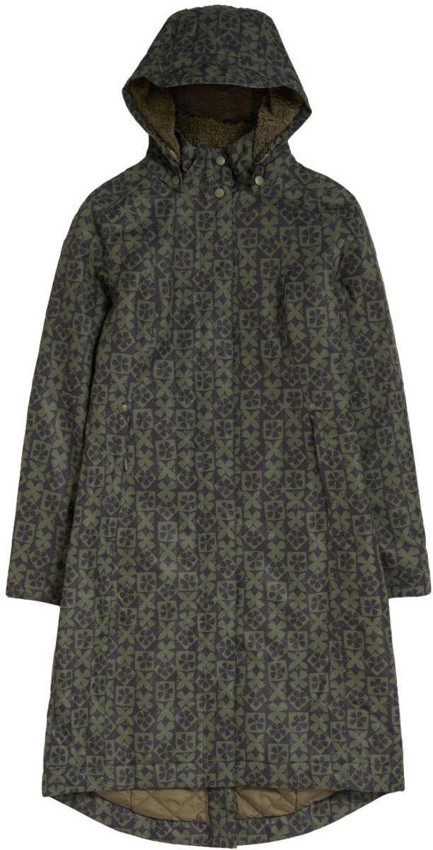 Groen/ Zwarte dames regenjas Janelle Coat van Seasalt XXL