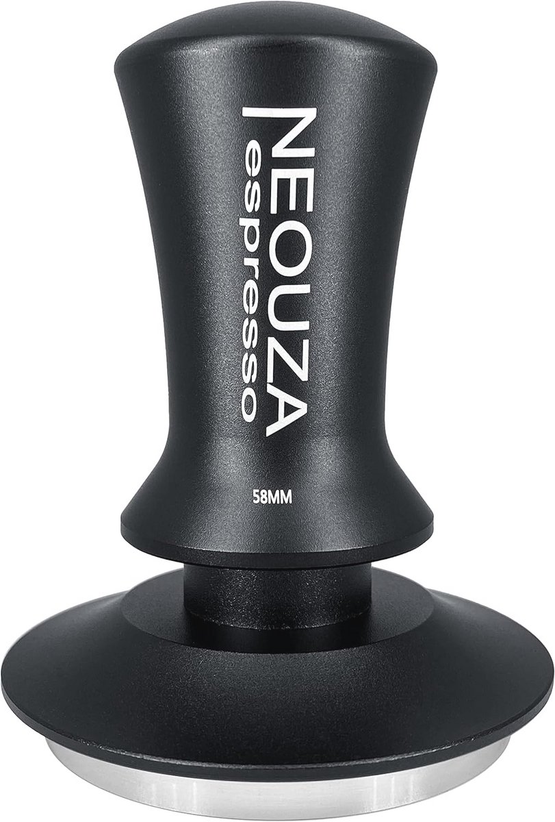 Espresso Tamper 58mm - Stainless Steel Press for Coffee Machines - Non-Stick, Self-Leveling, Professional Accessory