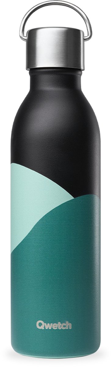 Qwetch - Isothermische fles - Active Horizon Zwart- 600ml