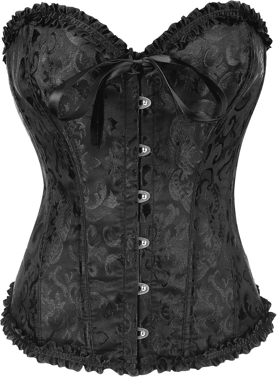 Zwart Korset voor Dames - Sexy Onderborst Kracht en Esthetische Veters (XS-6XL)