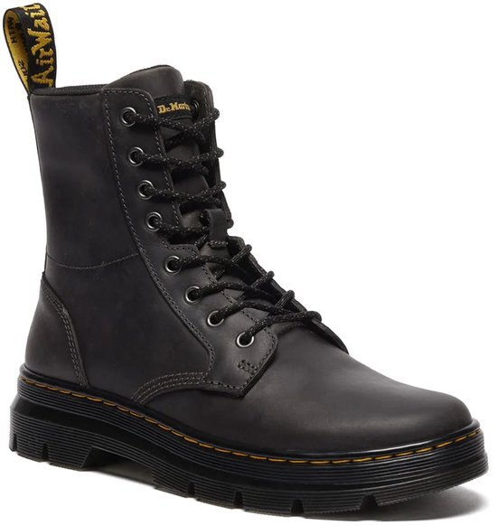 Dr Martens Combs Leather Laarzen Zwart,Grijs EU 37 Man,Vrouw