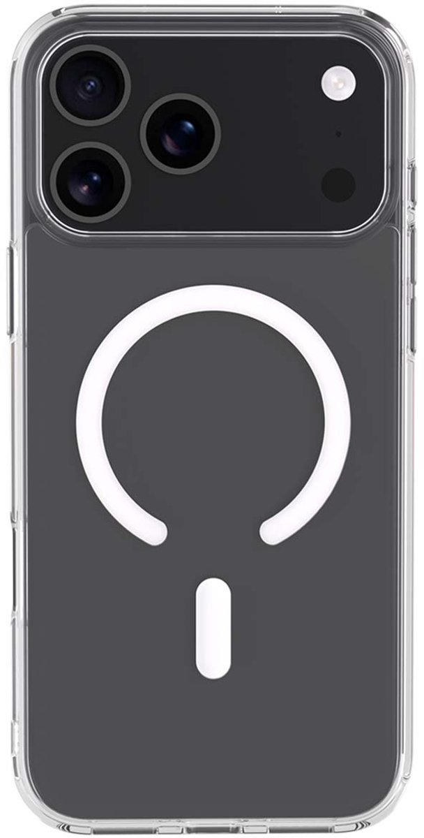 Bigben Connected, MagSafe Hoesje Geschikt voor Apple iPhone 17 Pro Max Hybride Serie Ultra Zacht Stijf, Transparant