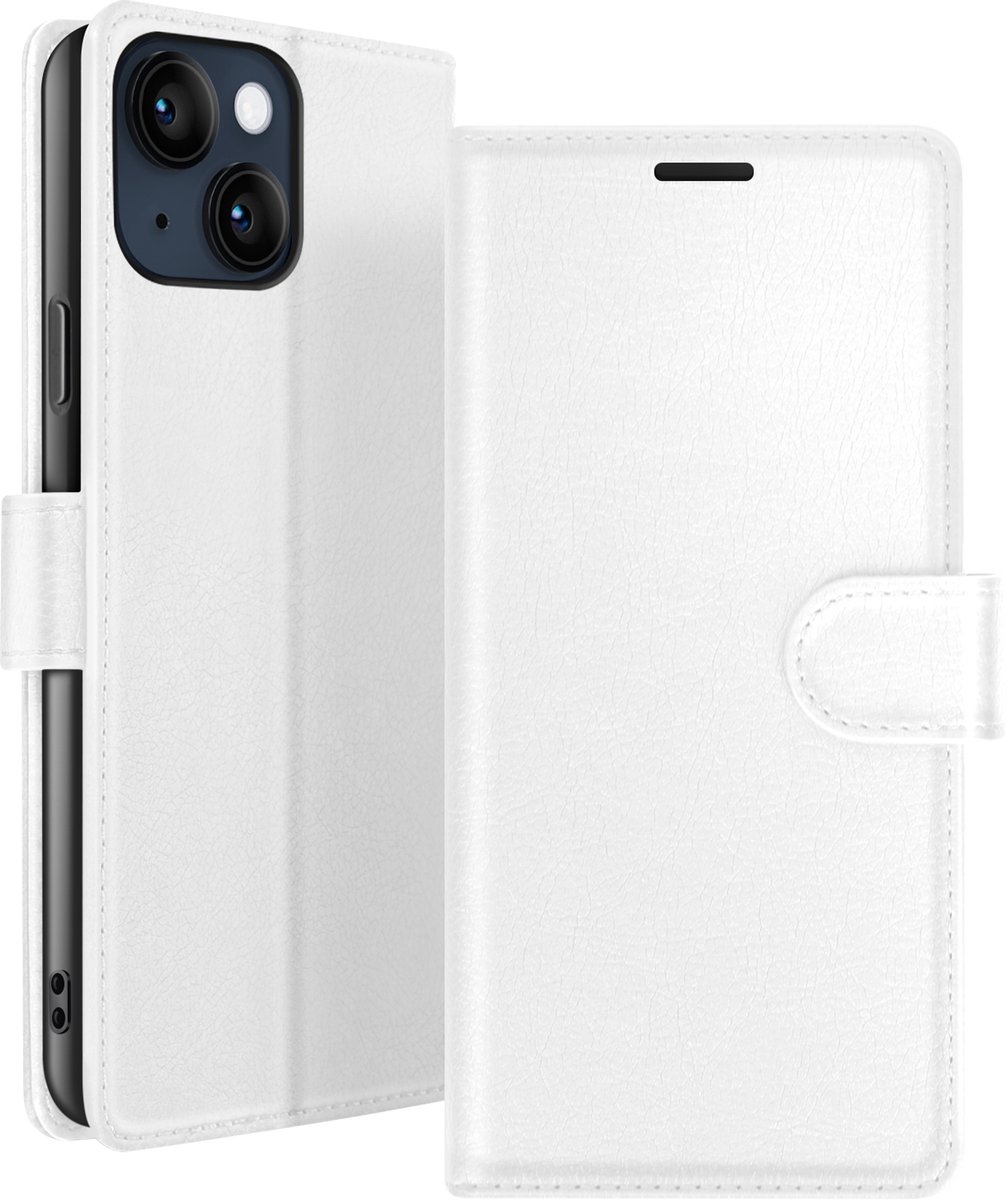 Zanae, Portemonneehoesje Geschikt voor Apple iPhone 14 Standaard en Magnetische Lip, Wit