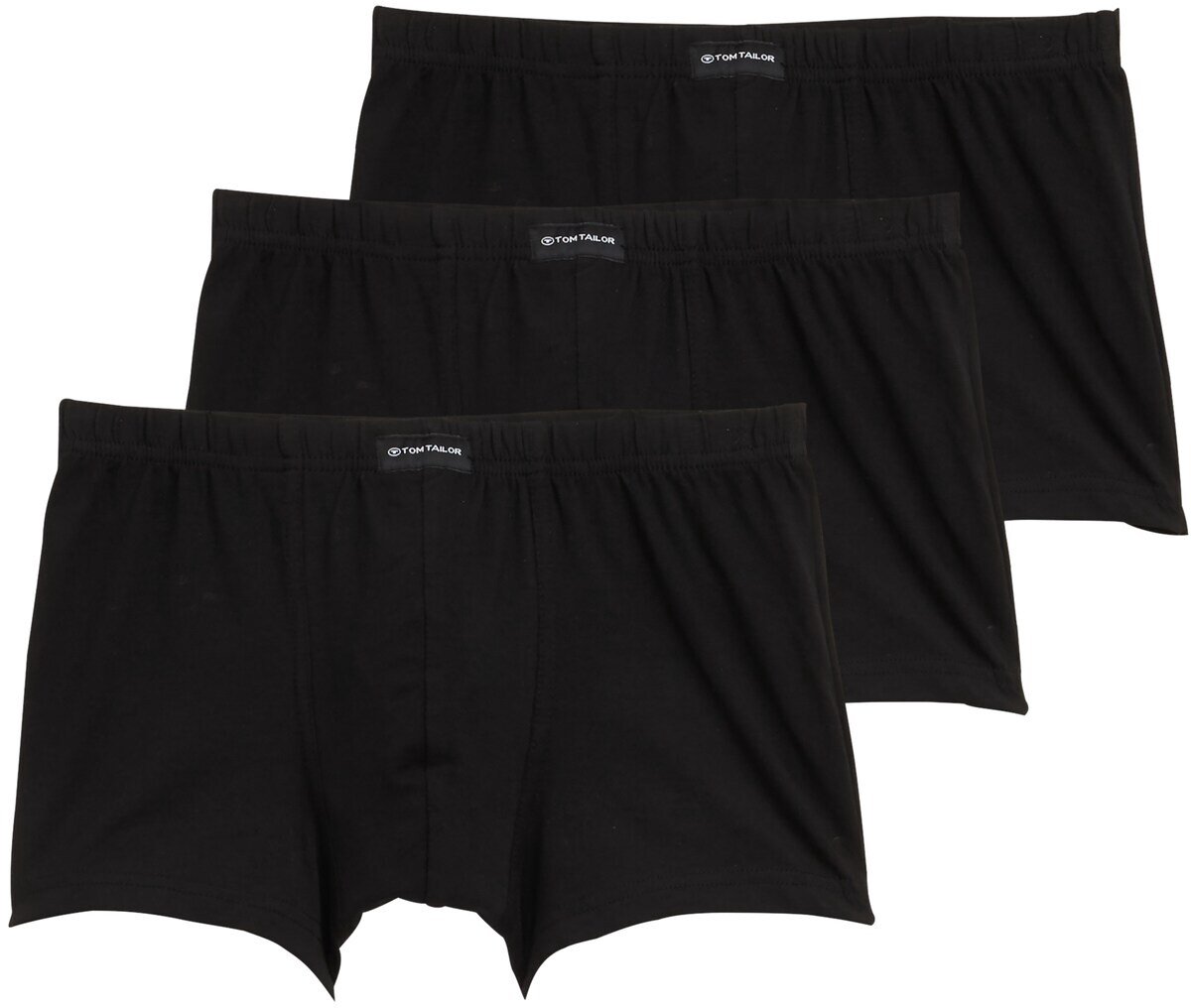 Tom Tailor - Korte boxershorts in een set van 3 - Maat XXL/8 - black uni