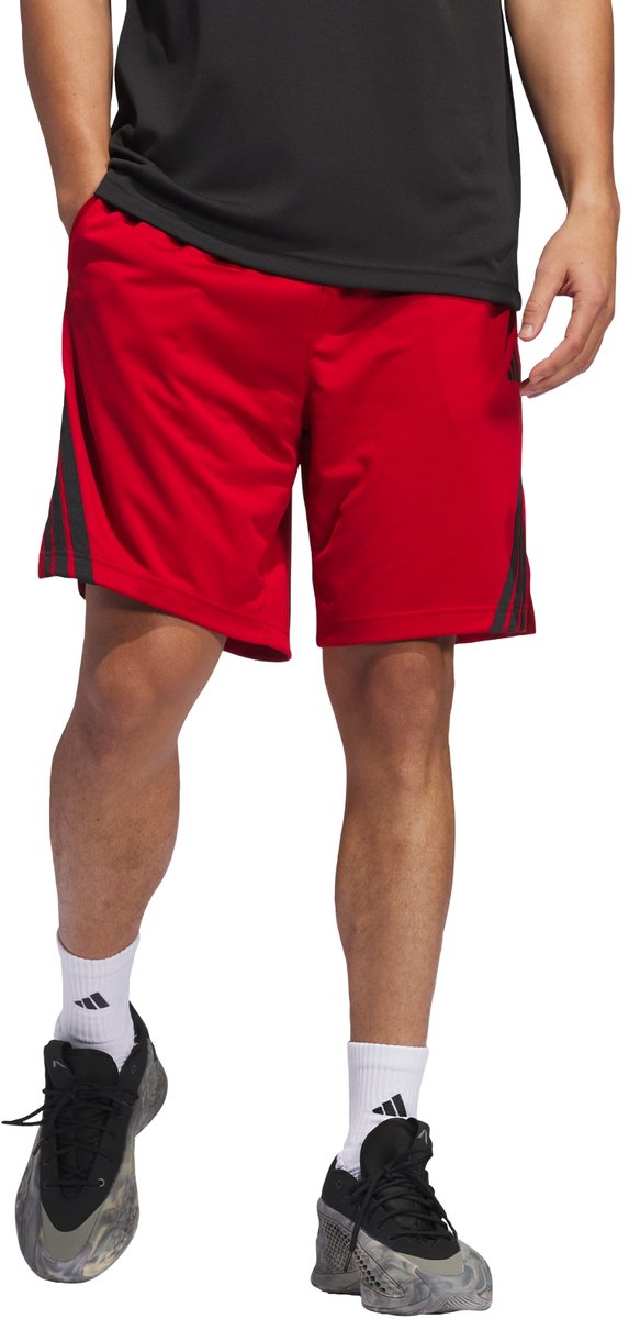 Adidas Performance Legends 3-Stripes Basketbalshort Heren Rood