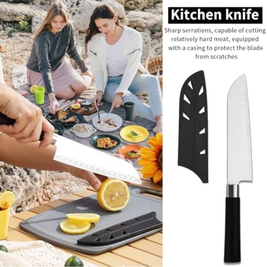 Camping kookset – Outdoor kookgerei – 23-delige kampeer kookuitrusting – Camping bestekset – Borden en bekers set – Keukengerei voor kamperen – Outdoor keukenset – Picknick kookset – Reis kookbenodigdheden – Compacte draagbare kampeer kookkit — afbeelding 5