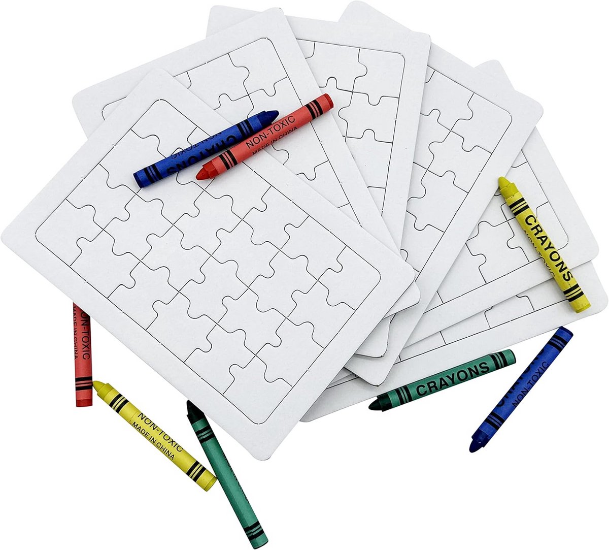 20x Lege Puzzels met Kleurpotloden - Knutselmateriaal voor Kinderen