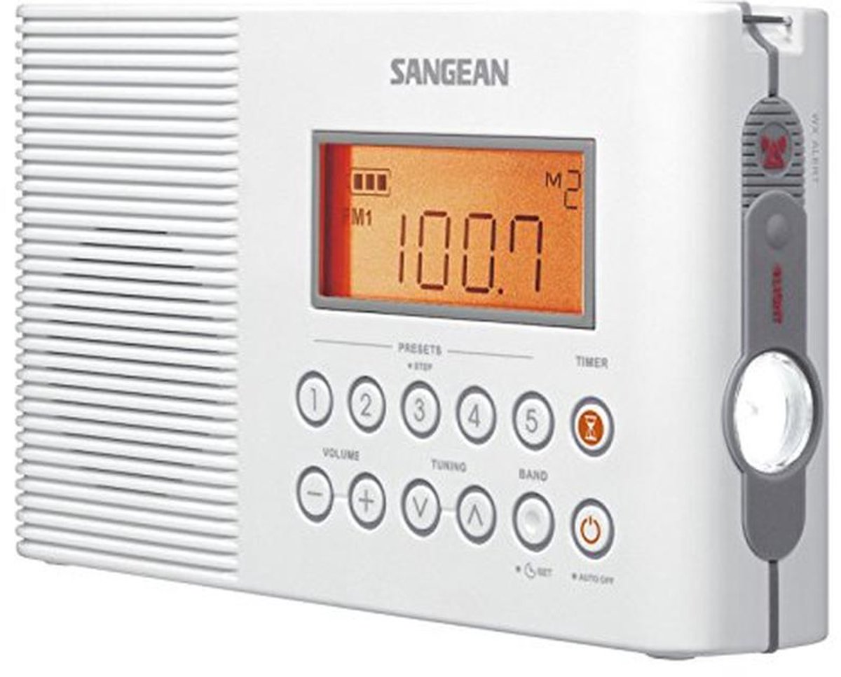 Waterproof Shower Radio with FM/AM and LED Lights