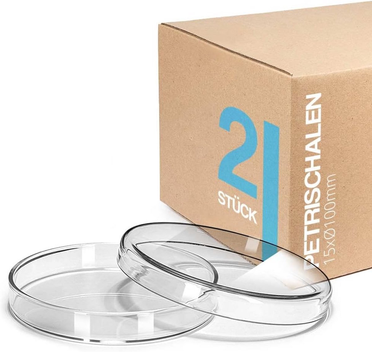 2x Steriliseerbare Glazen Petrischaaltjes - 150x10 mm Lab Kwaliteit
