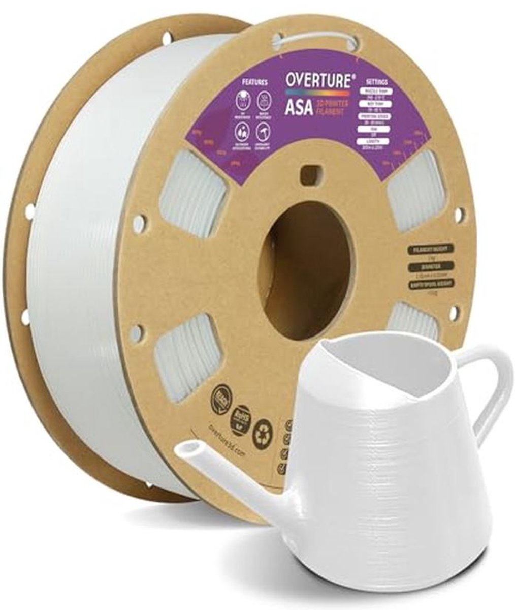 1.75mm ASA Filament - 1KG Spool voor 3D Printers - Perfect voor Buitenprints