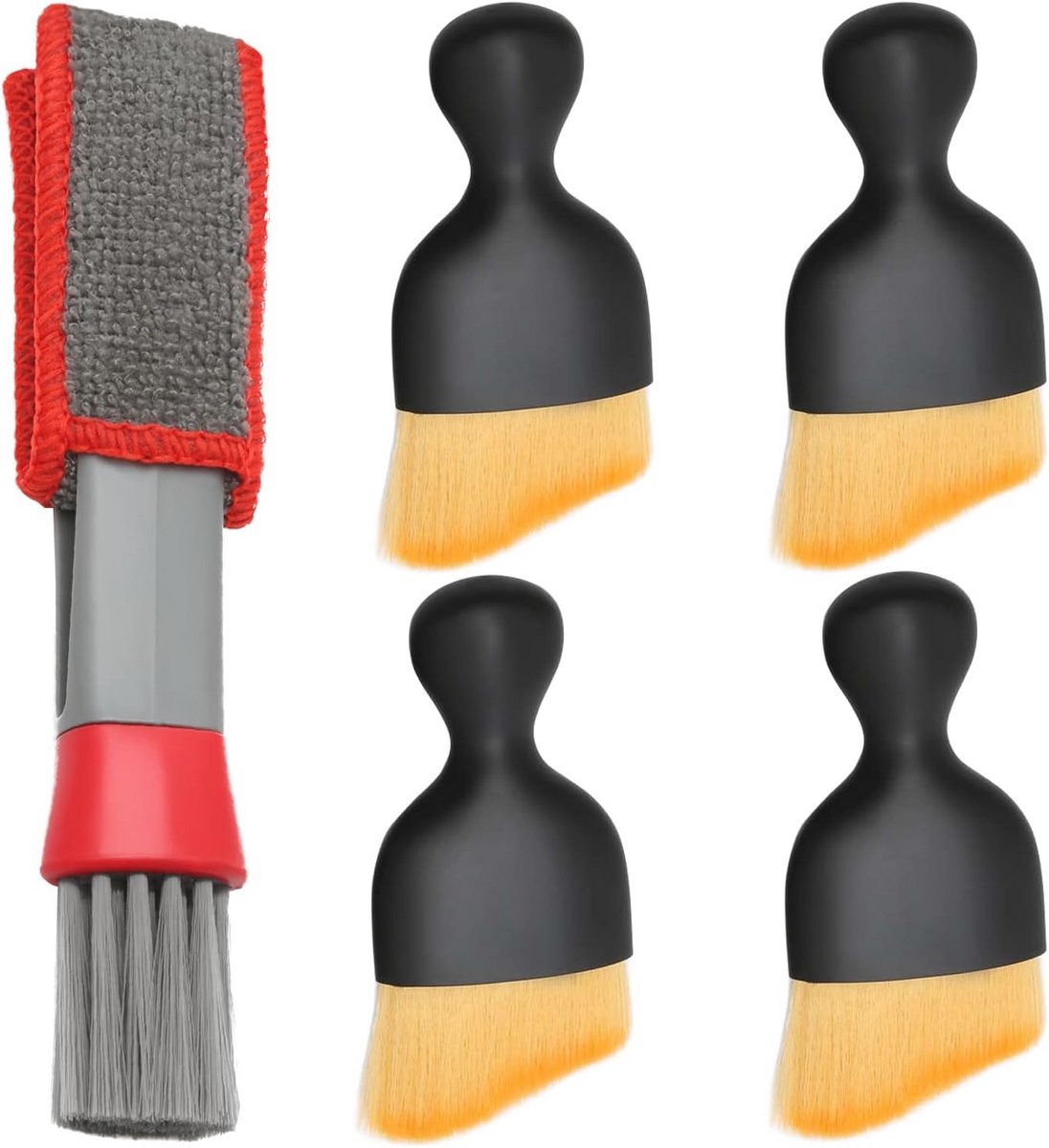 Auto-interieurreinigingsset - Zachte Borstels voor Auto-Detailing en Stofverwijdering