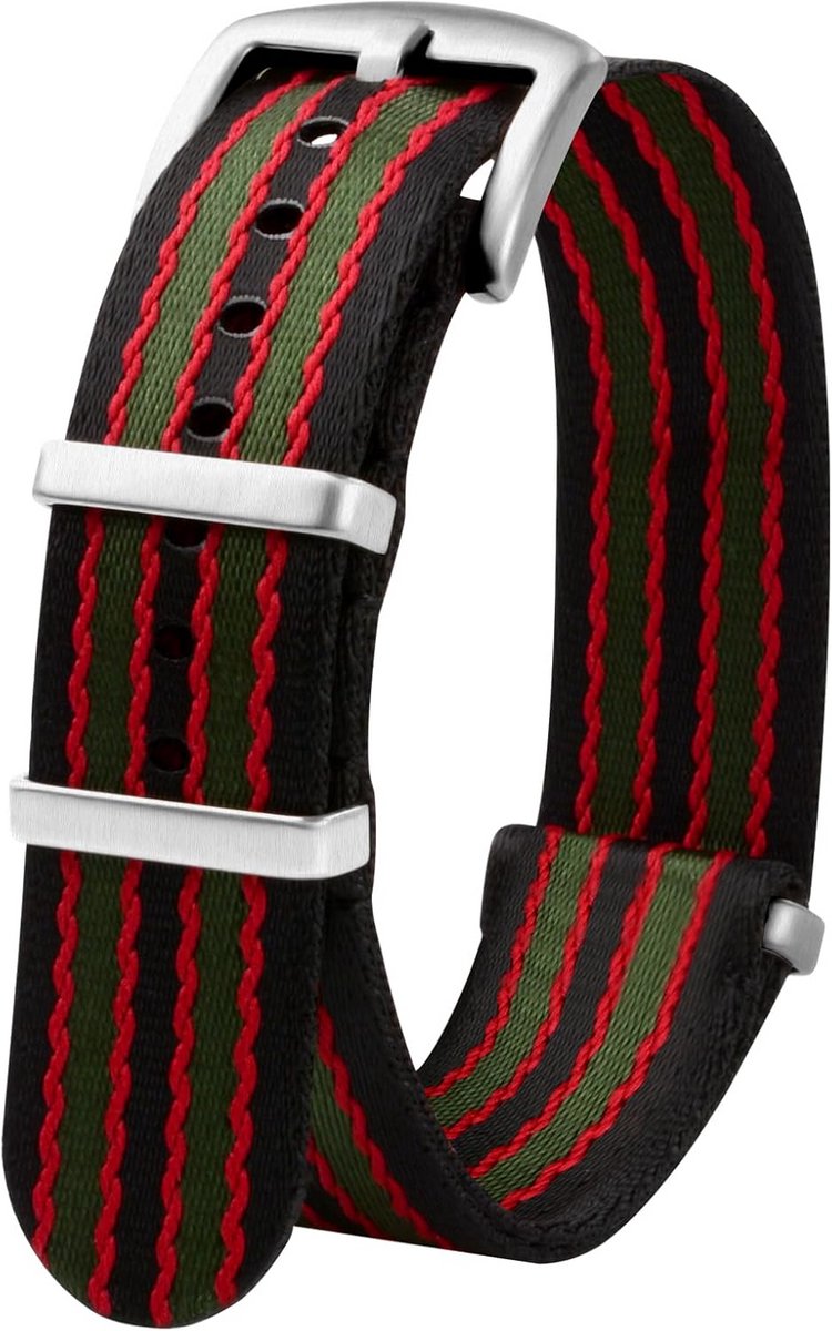 NATO Horlogeband Nylon - Zachte Vervangband voor Slimme Horloges - 18mm 20mm 22mm 24mm