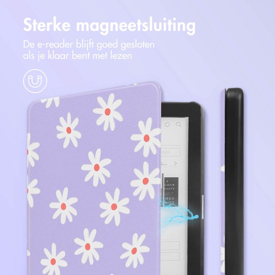 iMoshion Ereader Cover / Hoesje Geschikt voor Kobo Clara HD - iMoshion Design Sleepcover Bookcase zonder stand - / Flowers Distance van iMoshion — afbeelding 3