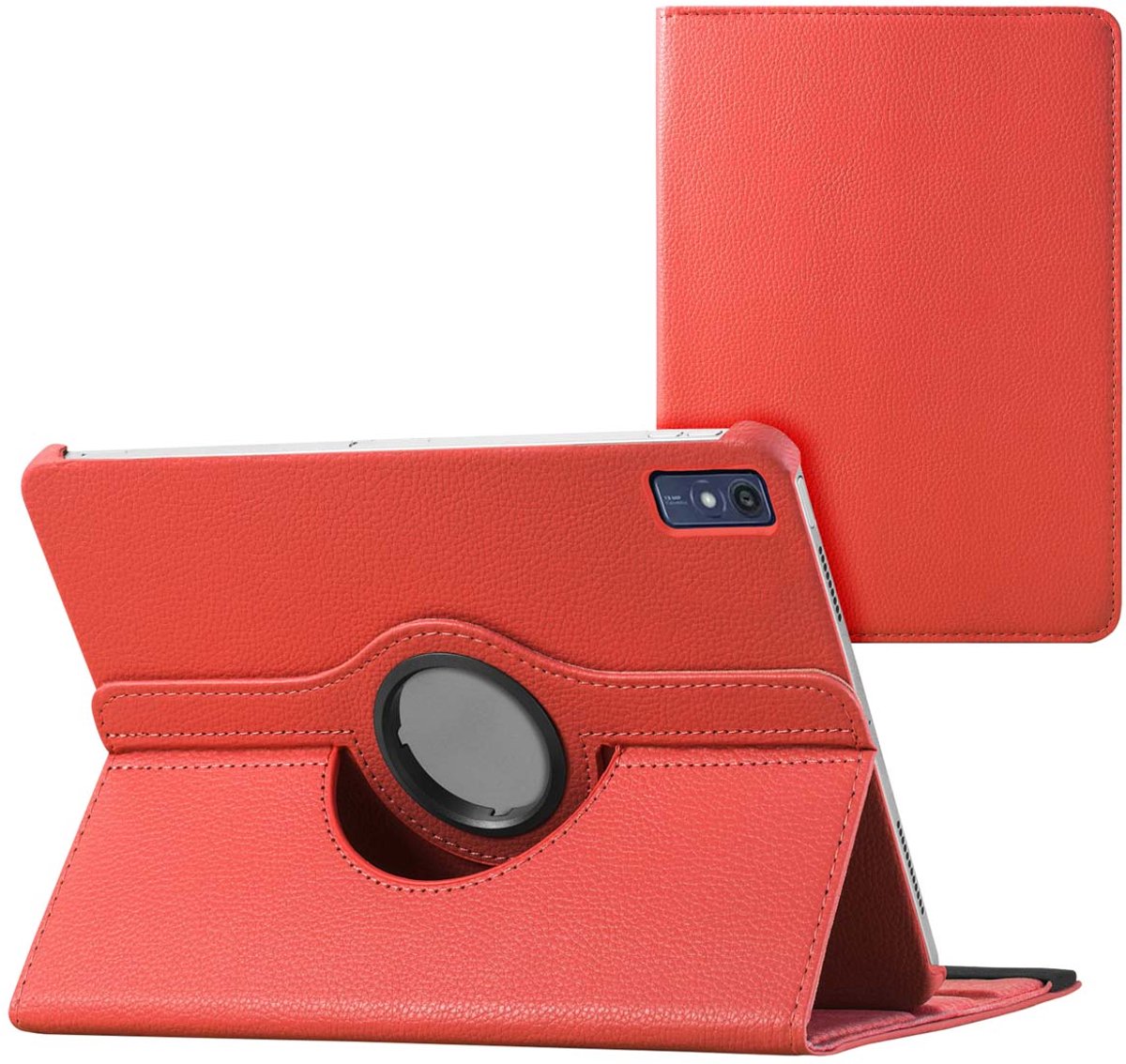 imoshion Tablet Hoes - Geschikt voor Lenovo Tab P12 - 360° Draaibare Bookcase - Rood