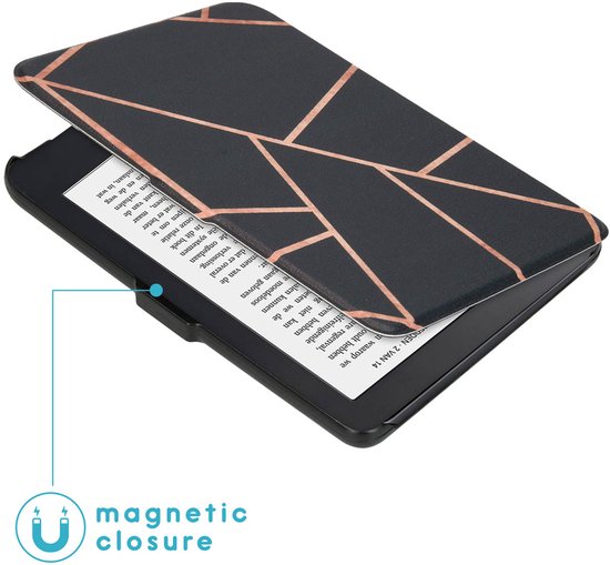 Hoesje geschikt voor Kobo Clara 2E E-reader - iMoshion Slim Hard Case Bookcase - Ook geschikt voor Tolino Shine 4 - Black Graphic van Hoesje  — afbeelding 2