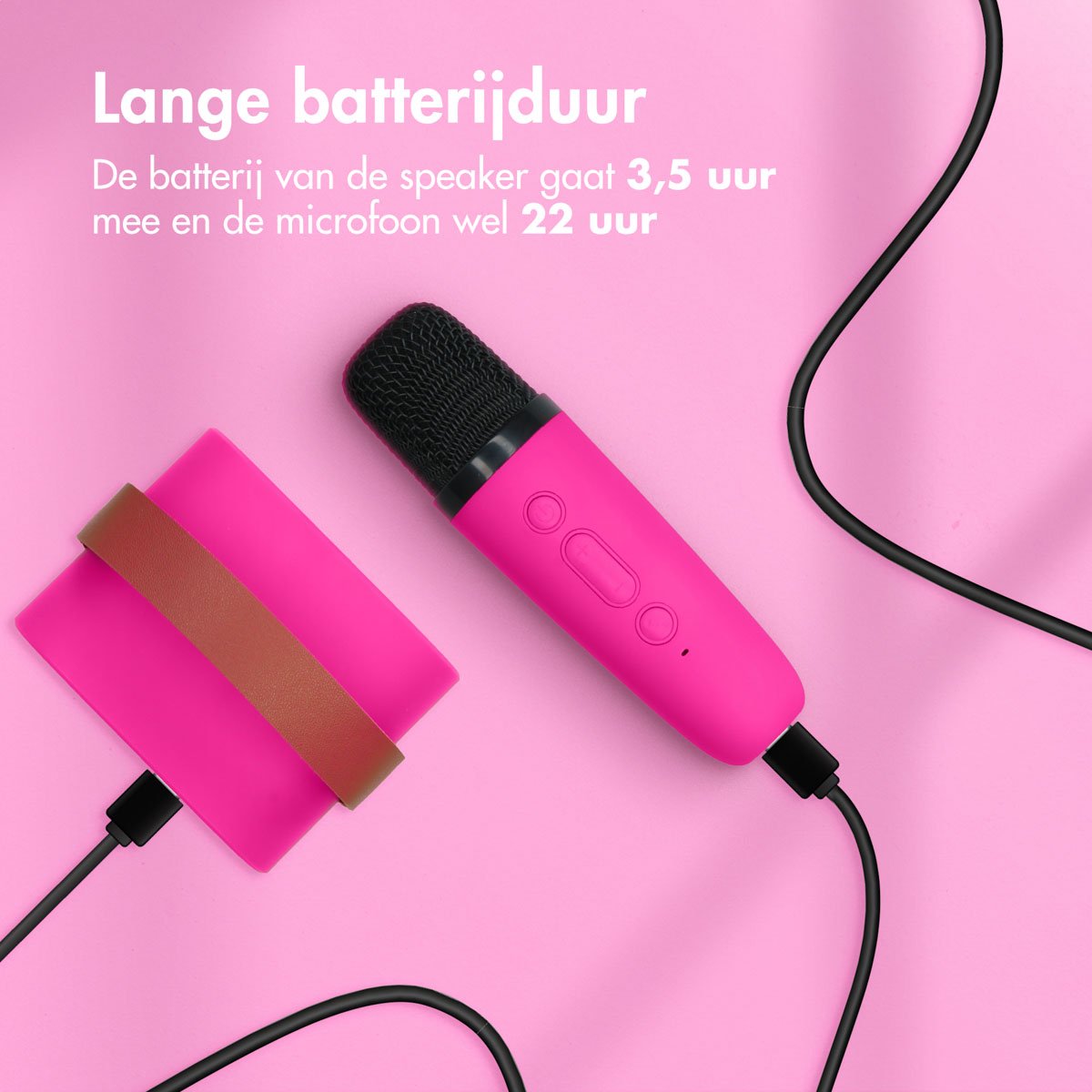 imoshion Karaoke Set - Met Bluetooth Speaker en Draadloze Microfoon - Karaokeset voor Volwassenen en Kinderen — afbeelding 7