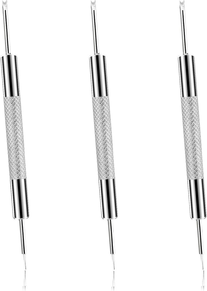 VVGoods - Set van 3 horlogebandgereedschappen voor het vervangen van veerpennen, roestvrij stalen reparatieset.