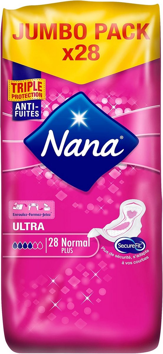 Ultra Normaal Plus Maandverband met Vleugels - 4 Verpakkingen van 28 Stuks