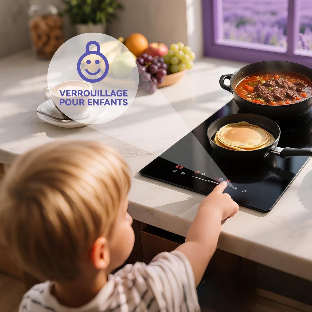 Inductiekookplaat 3700W met Touch-bediening en Glaskeramisch Oppervlak