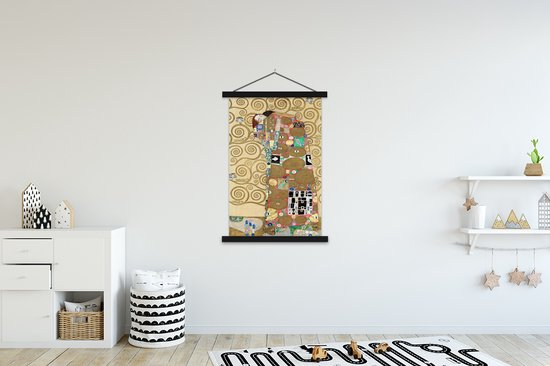 Affiche scolaire - El abrazo - Gustav Klimt - 120x180 cm - Lattes noires