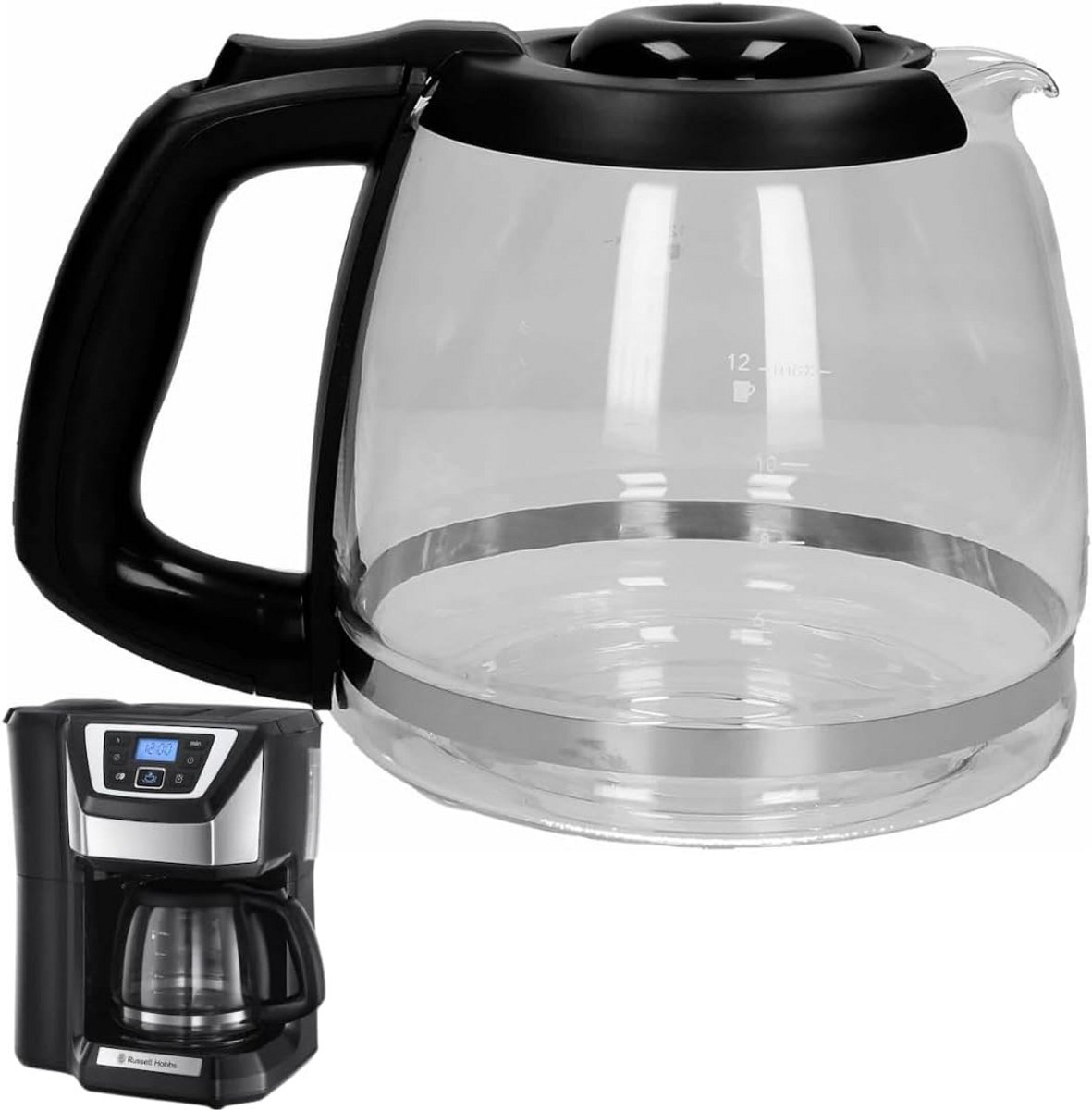 Glazen Koffiekan 1.5 Liter met Deksel Vervangend voor Koffiezetapparaat
