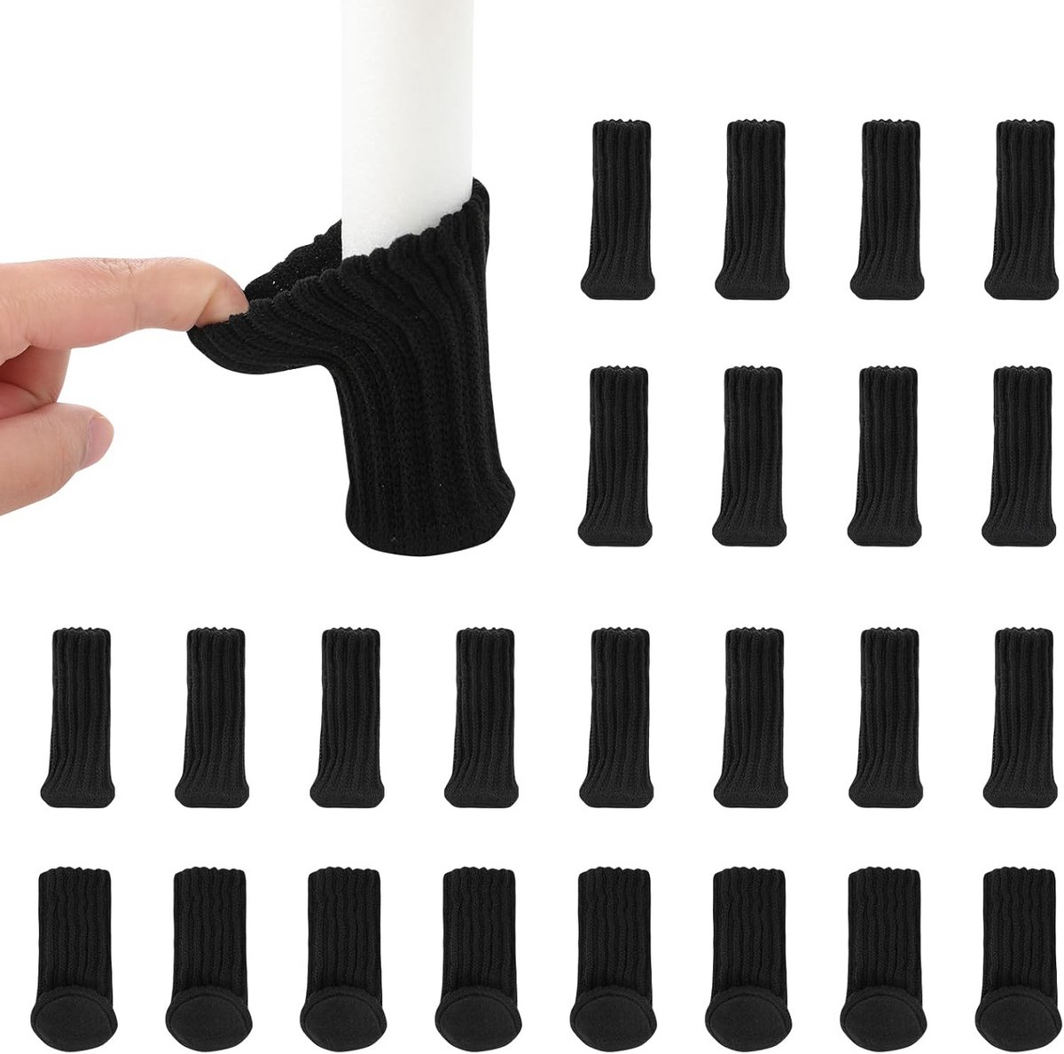 Meubelstoelen Beschermers - 24 Stuks Viltglijders voor Tafelstoelen - Antislip en Elastisch - Ideaal voor Houten Vloeren