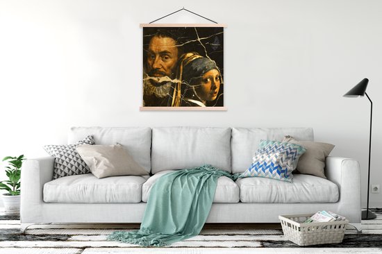 Porte-affiche avec affiche - Affiche scolaire - Art - Collage - Maîtres anciens - 120x120 cm - Lattes vierges