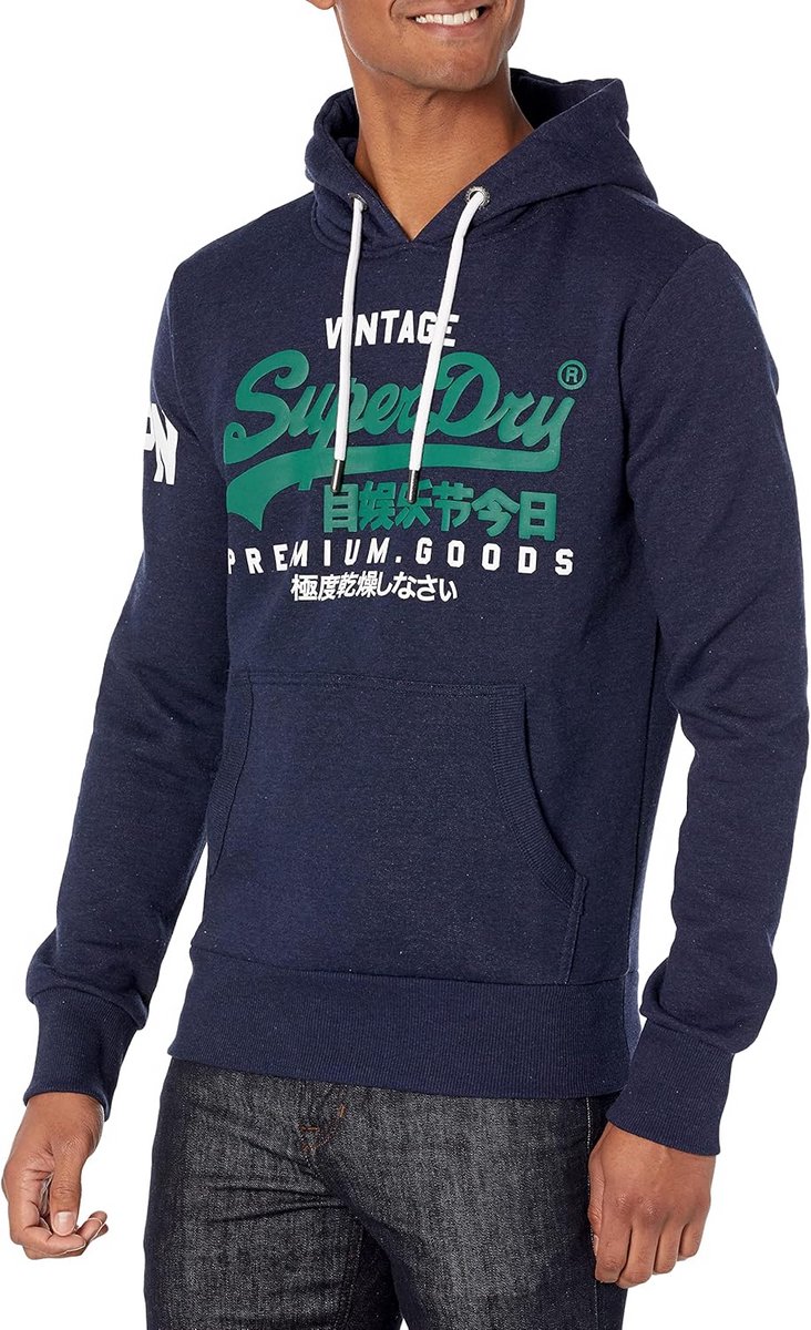 Heren Hoodie met Organic Cotton en Ribgebreide Mouwen