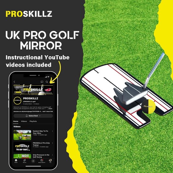 Professionele Golf Putting Spiegel Oefenmateriaal voor Uitlijning en Ooglijn van Merkloos — afbeelding 3