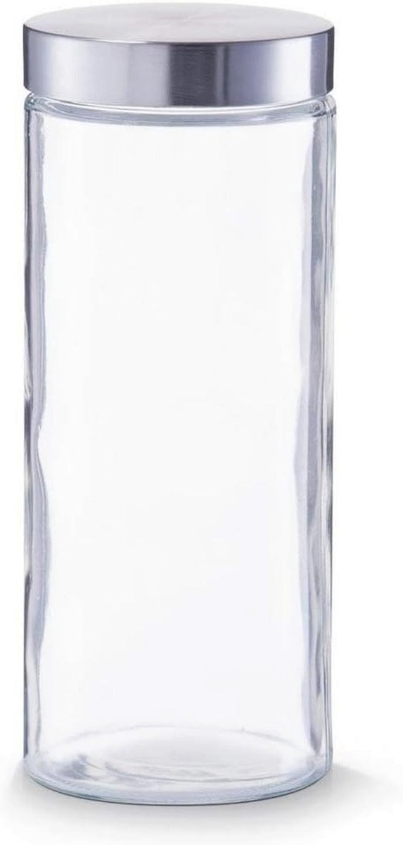 Glazen Voorraadpot met Roestvrij Stalen Deksel - 2100 ml