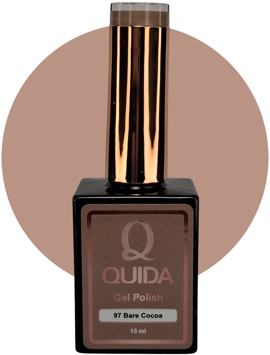 Quida Gelpolish #97 Bare Cocoa beige nude 15ml