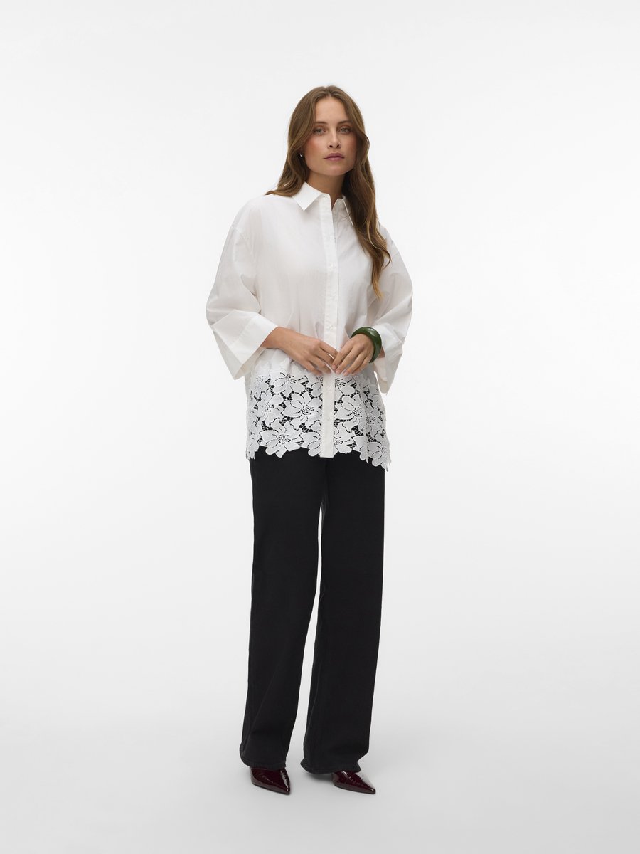 VERO MODA - VMRITTA LACE 3/4 SHIRT WVN - Dames - Blouses