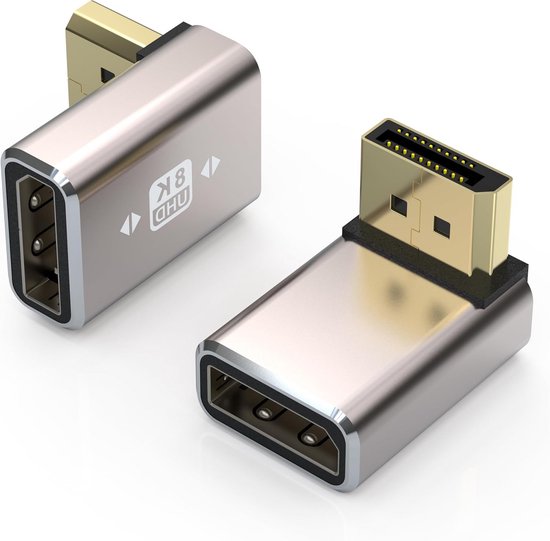 DisplayPort Adapter 8K UHD HDR 90 Degree Angled Plug | bol